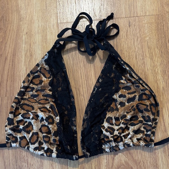 Alexis Leopard and Black Lace Bikini Top - Picture 1 of 2